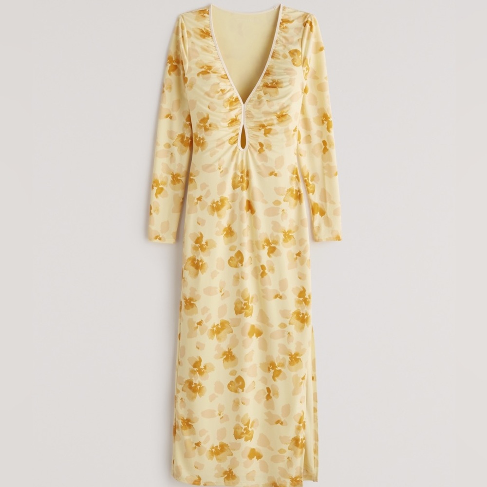 Abercrombie Yellow Floral Midi Dress [SP]